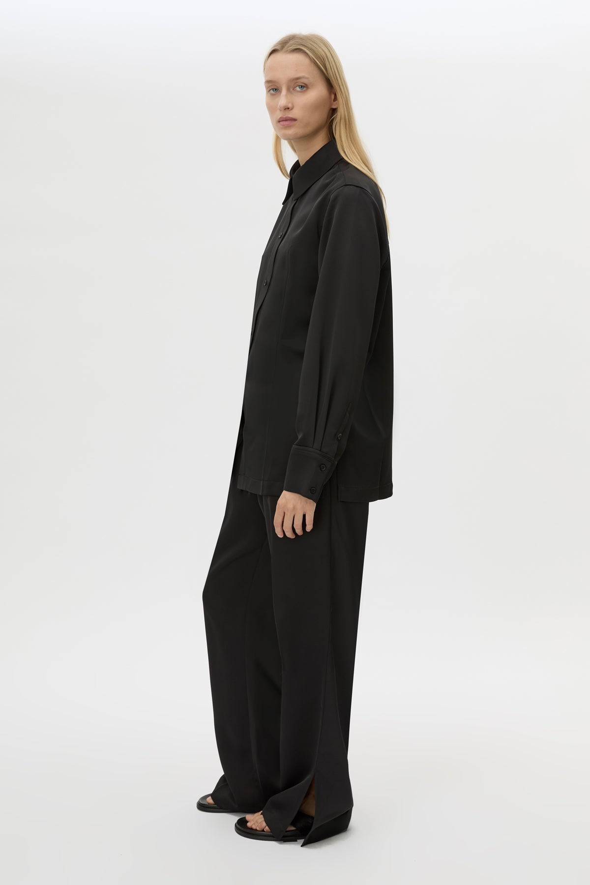 Ground Satin Long Sleeve Shirt