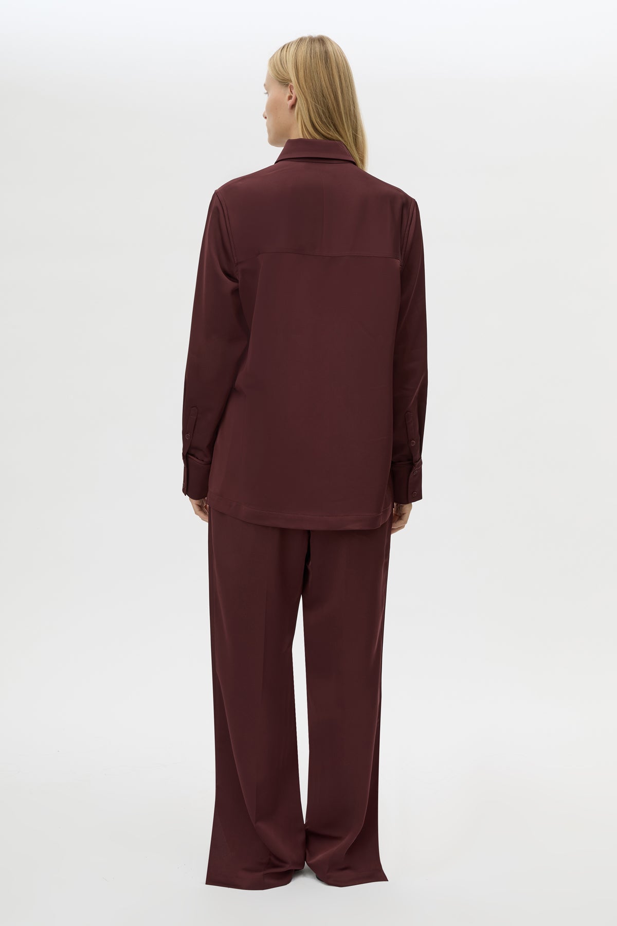 Ground Satin Long Sleeve Shirt