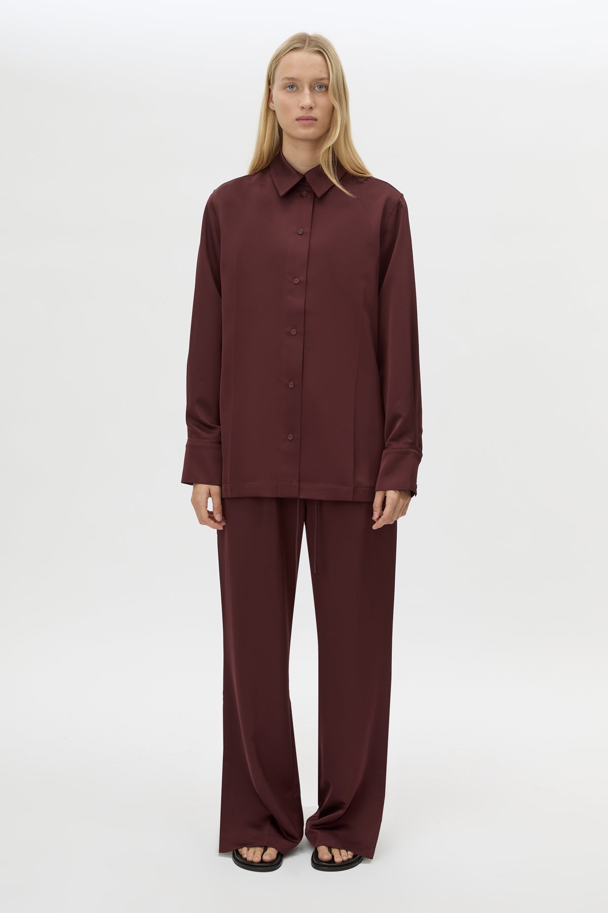 Ground Satin Long Sleeve Shirt