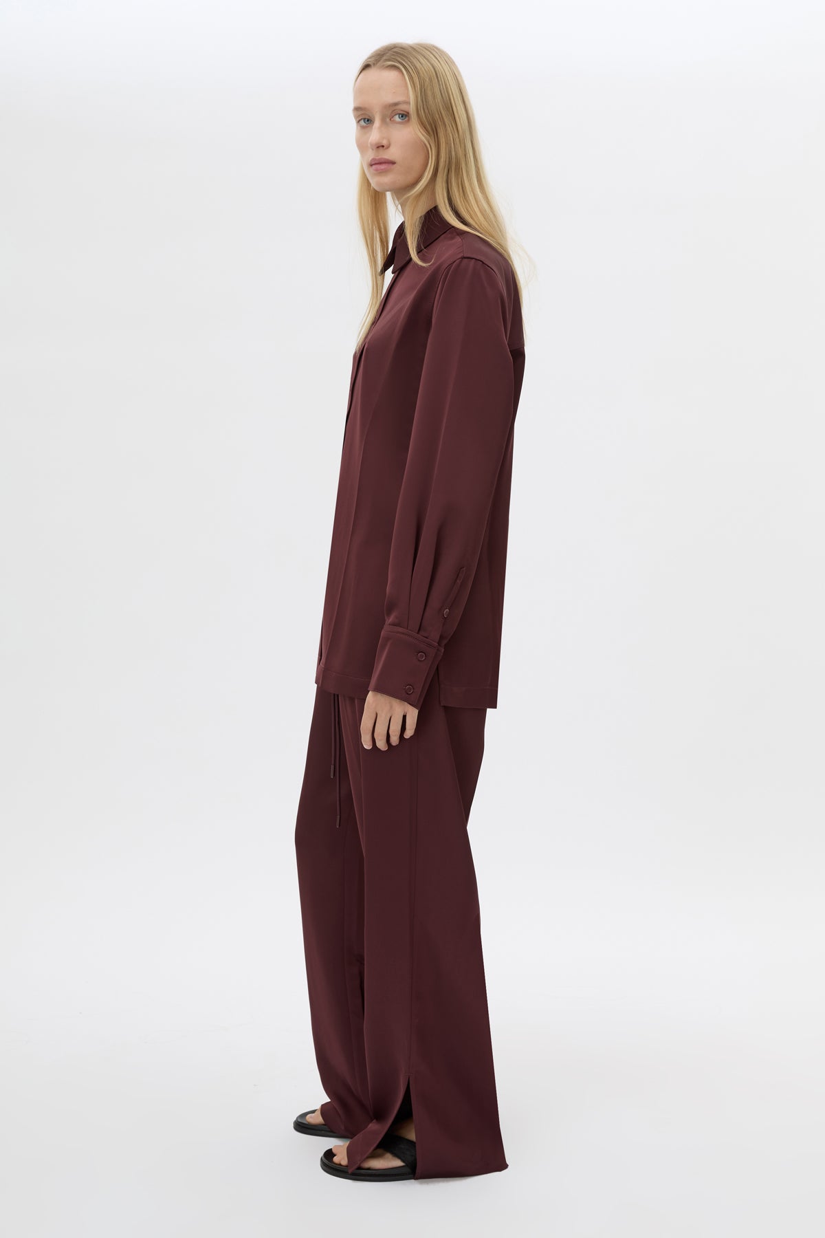 Ground Satin Long Sleeve Shirt