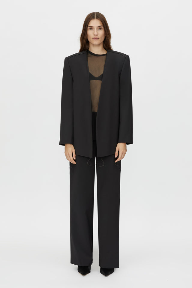 Houston Collarless Blazer in Black CAMILLA AND MARC® C&M