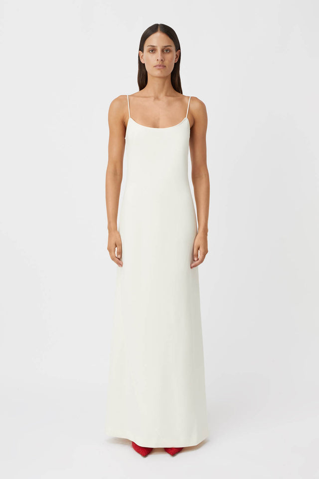 Olivia Satin Cami Slip Dress in Dark Olive | Luxe Collection Dresses – Liena