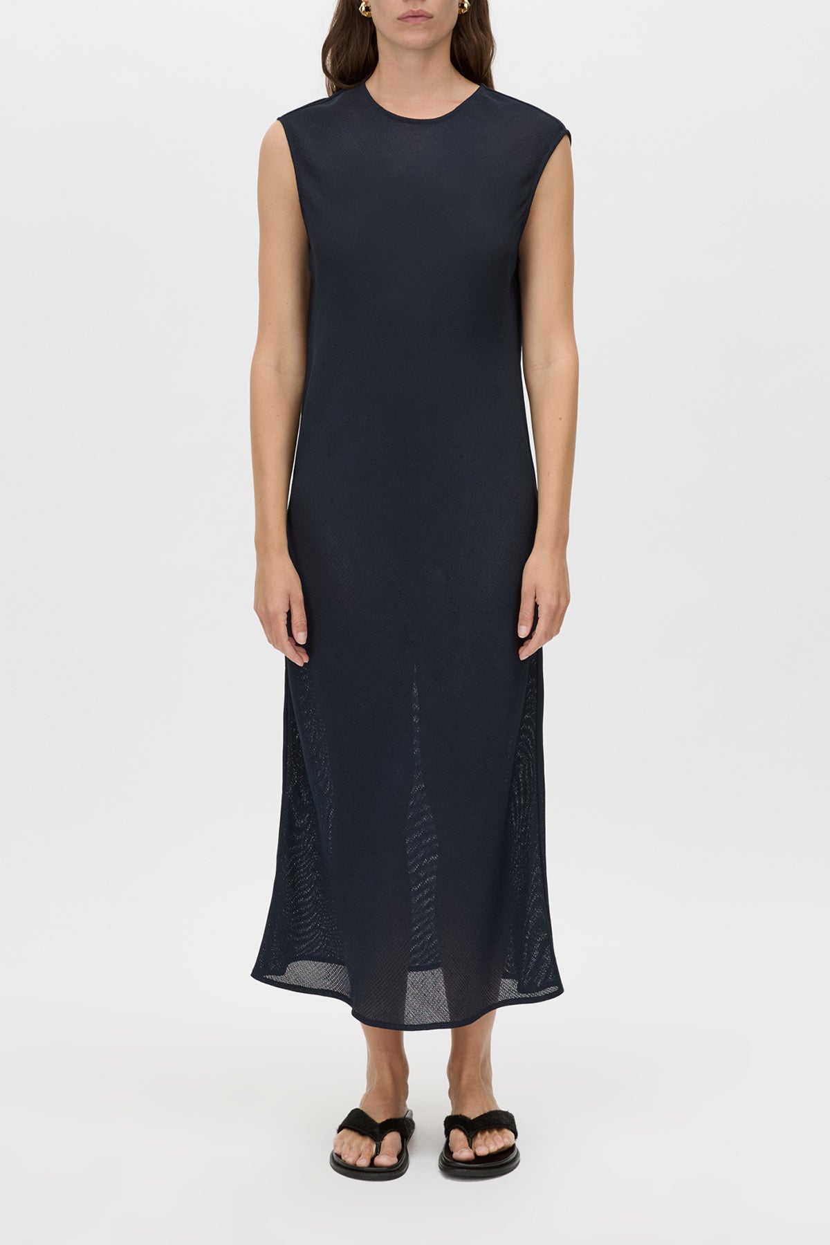 Kenya Midi Dress - CAMILLA AND MARC Kenya navy shell midi dress