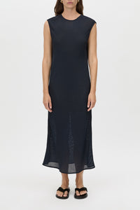 Kenya Midi Dress - CAMILLA AND MARC Kenya navy shell midi dress