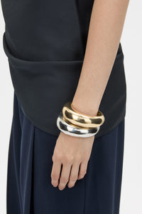 Koa Cuff - CAMILLA AND MARC Koa sculptural 18k gold plated arm cuff