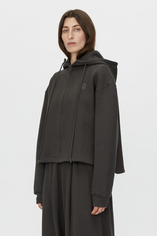 Lavande Cotton Zip Up Hoodie in Chicago Grey CAMILLA AND Lavande Cotton Zip Up Hoodie in Chicago Grey CAMILLA AND