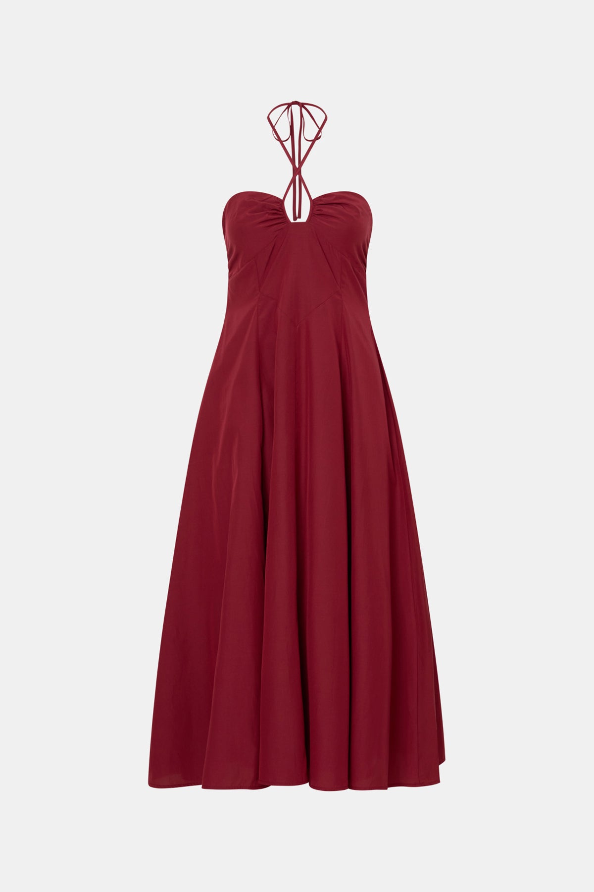 Ghost view CAMILLA AND MARC Lira midi dress in raspberry.