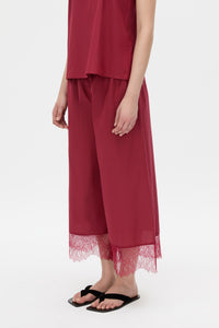 Cropped view CAMILLA AND MARC Lira cropped pant in raspberry pink.