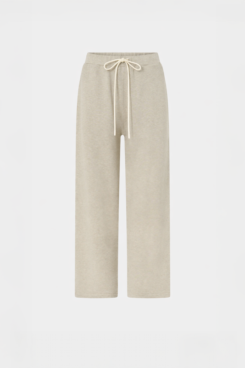Ghost View CAMILLA AND MARC Lloyd Cropped Track Pant in cream with a straight leg and elasticated waist.