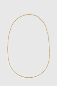 Front view CAMILLA AND MARC Logan Necklace finished 18k gold plating.
