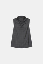 Lourdes Check Shell Top