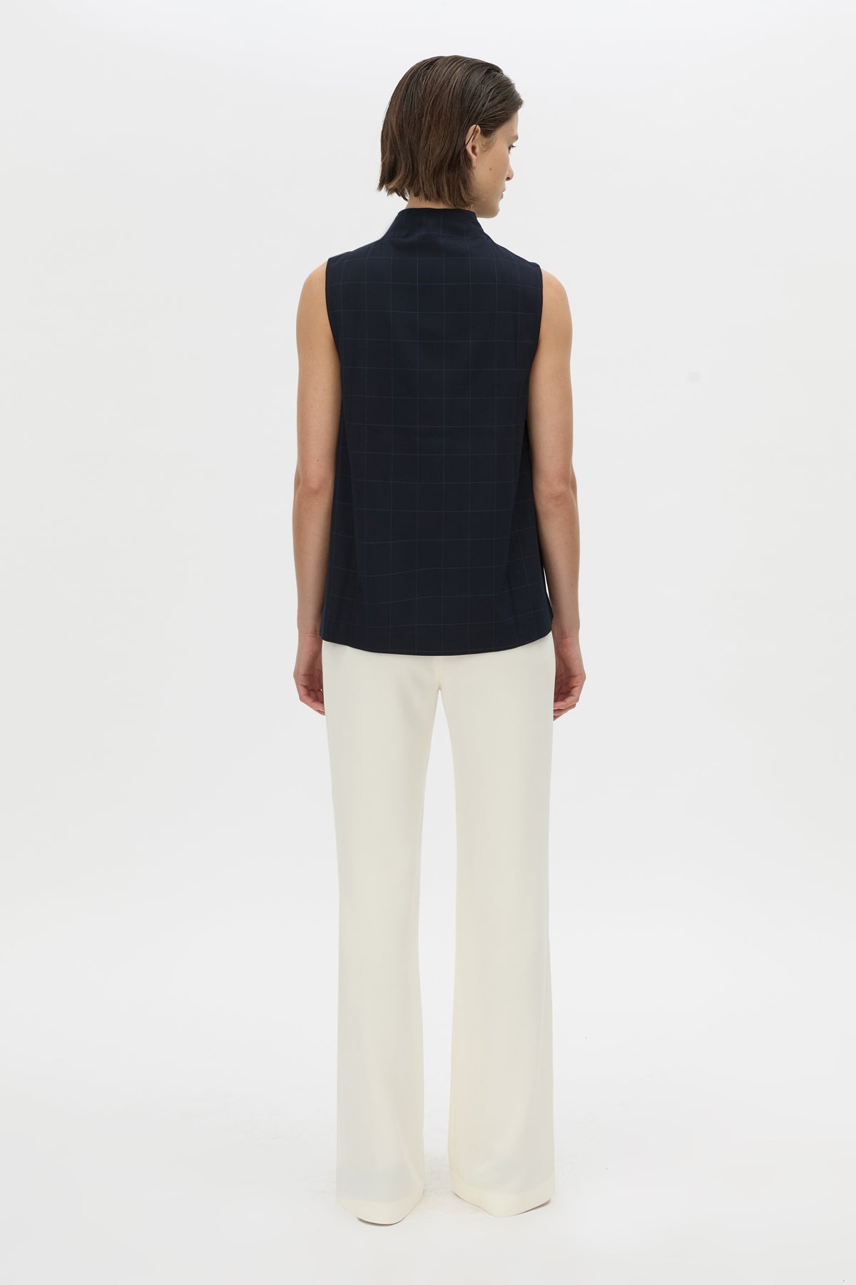 Lourdes Check Shell Top