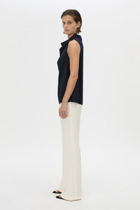 Lourdes Check Shell Top