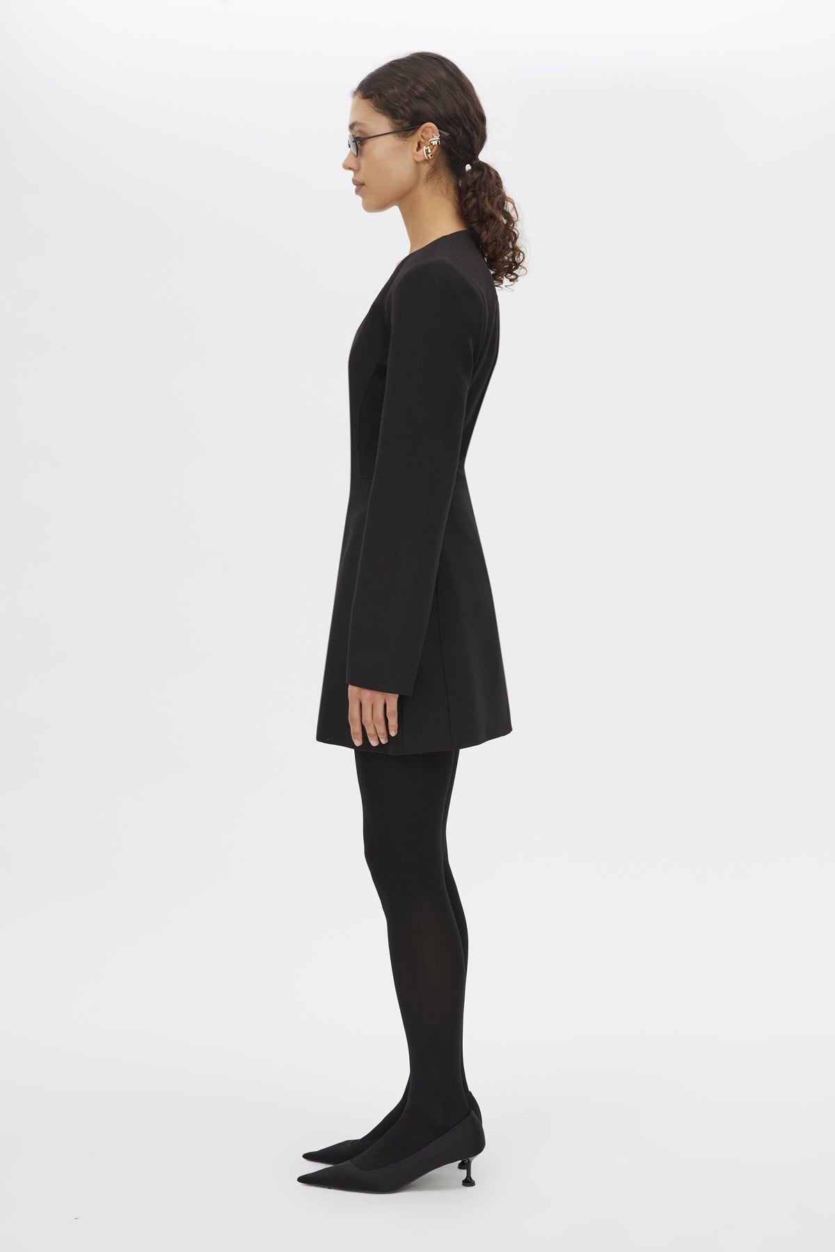 Mackinley Tailored Mini Dress in Black