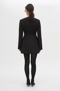 Mackinley Tailored Mini Dress in Black
