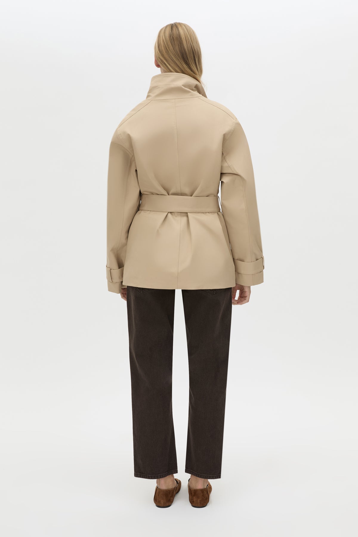Mahdavi Puffer Jacket - CAMILLA AND MARC Mahdavi boxy double-breasted puffer jacket in tan