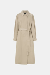 Mahdavi Trench - CAMILLA AND MARC Mahdavi oversized tan trench coat with dropped raglan long sleeves