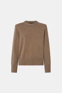 Ghost view CAMILLA AND MARC Malo Sweater in Fawn with cropped relaxed silhouette and long sleeves.