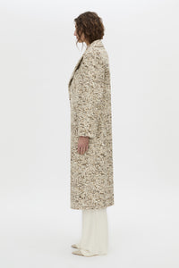 Side view CAMILLA AND MARC Manara relaxed coat in tan.