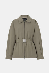 Ghost View - CAMILLA AND MARC Manon Padded Belted Jacket in clay.