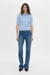 Front-styled view CAMILLA AND MARC Maxime slim fit knit t-shirt.