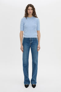 Front view CAMILLA AND MARC Maxime slim fit knit t-shirt.