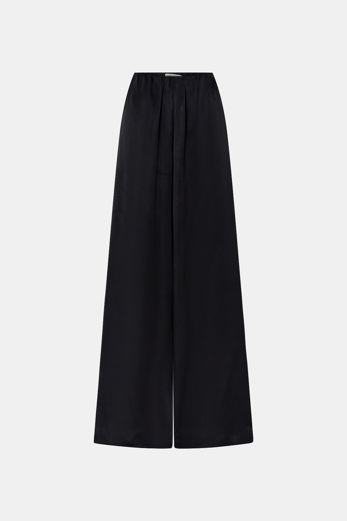 Ghost view CAMILLA AND MARC Mirage Lounge Pant in Black, featuring high lustre satin, and a relaxed fit.