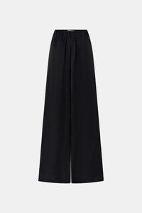 Ghost view CAMILLA AND MARC Mirage Lounge Pant in Black, featuring high lustre satin, and a relaxed fit.