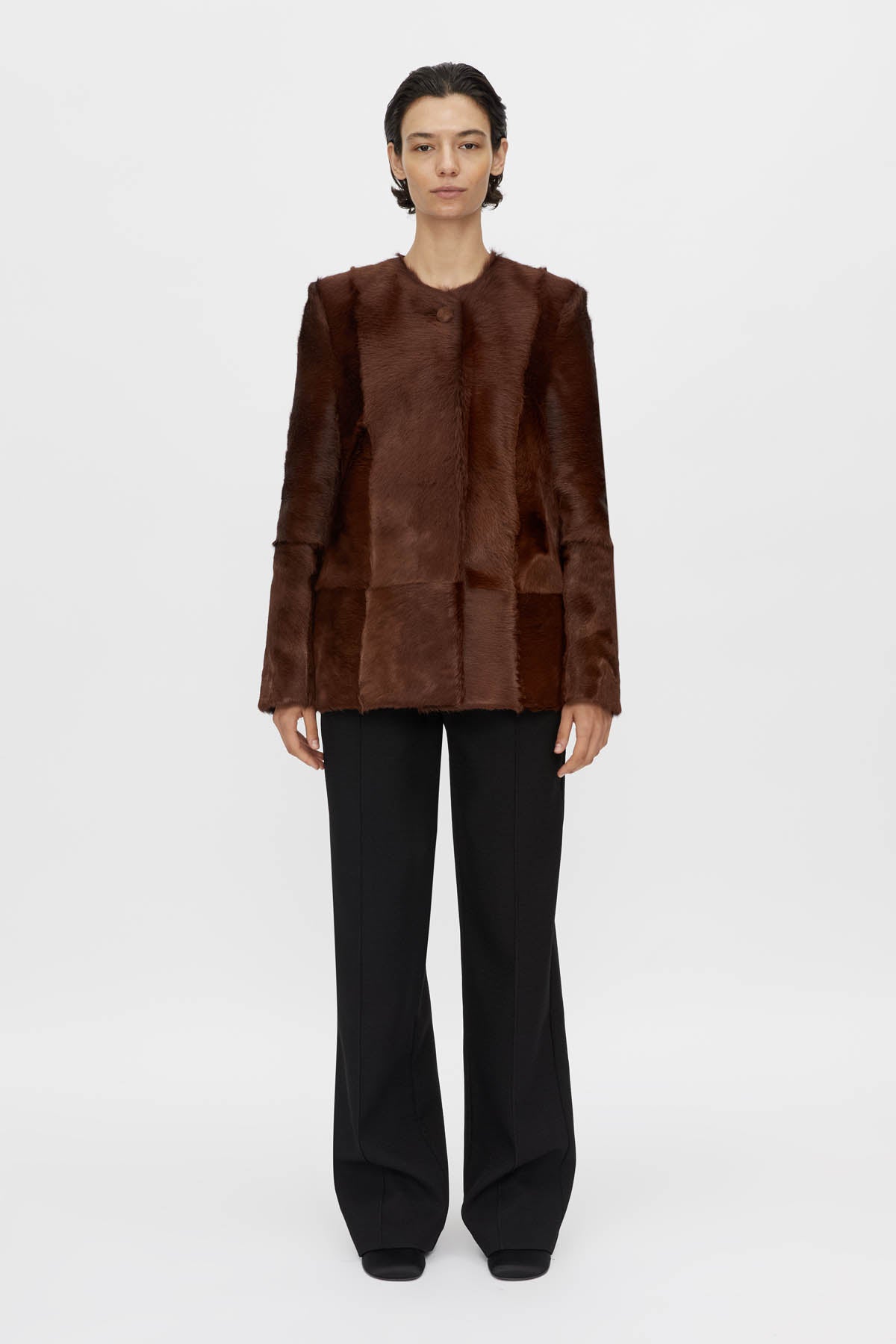 Myna Leather Jacket in Chocolate Brown CAMILLA AND MARC® C&M
