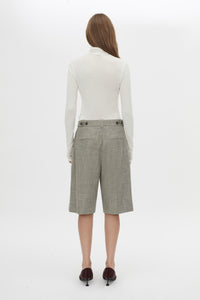 Back view CAMILLA AND MARC Nestor Short in Chocolate Marle with a tailored cut and waistband detail.