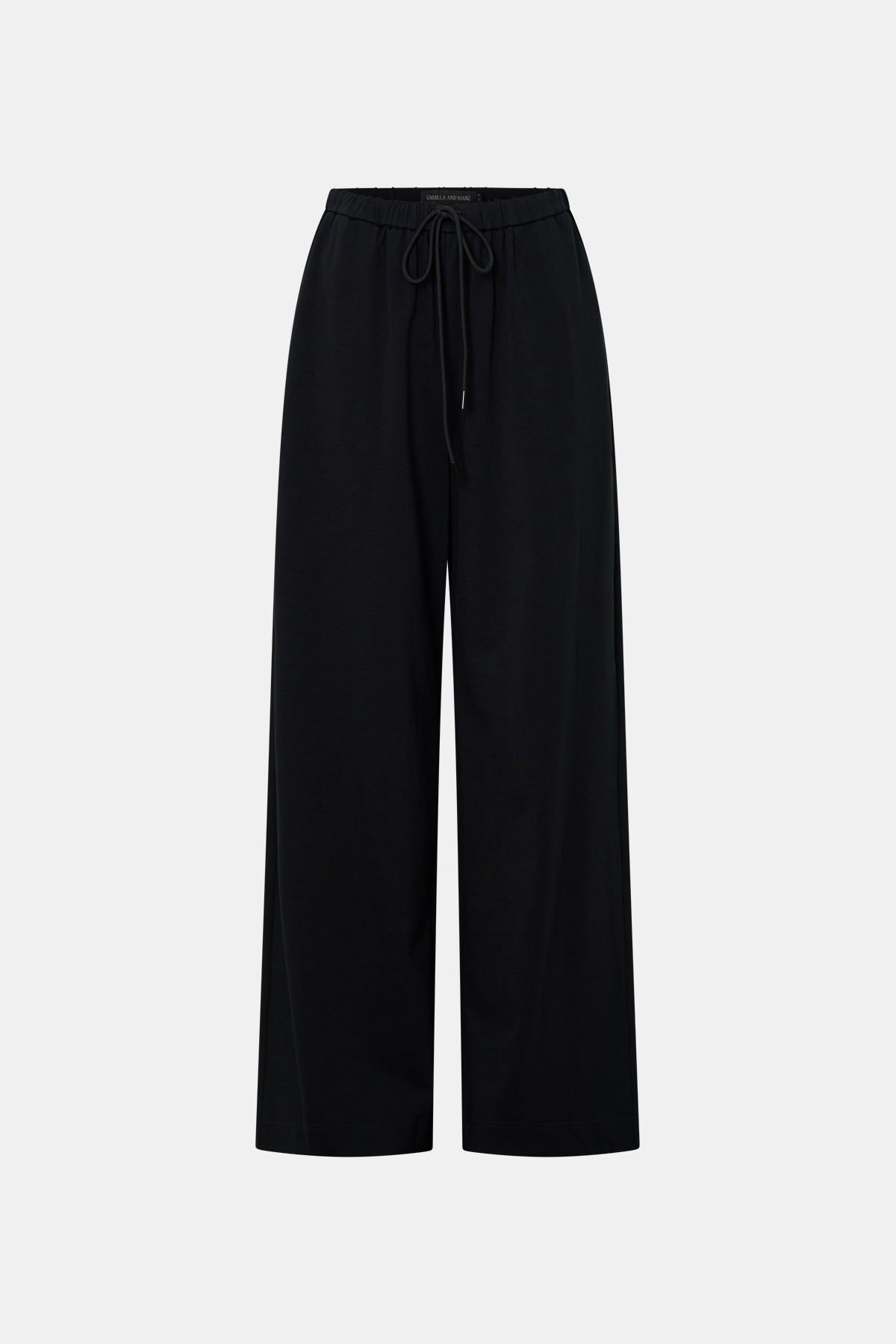 Ghost view CAMILLA AND MARC Niami Jersey Pant in black with a relaxed straight‑leg fit.