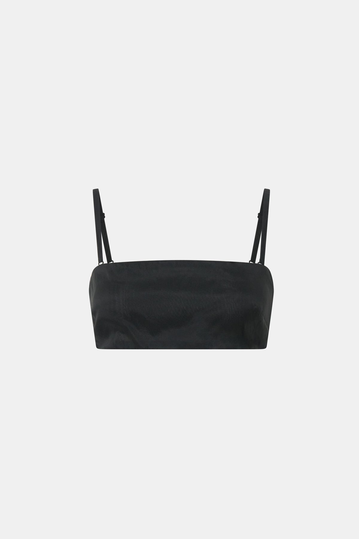Ghost view CAMILLA AND MARC Noe Bandeau Top in Black with a sheer silk‑blend finish.