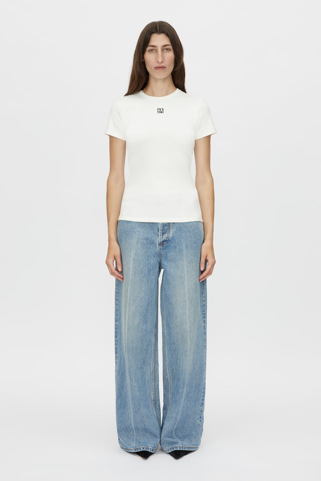 Tシャツ・カットソー camilla and marc Ivory stretch polyester Sissil top Women's T Shirts | Logo Tees, Tanks & More | CAMILLA AND MARC