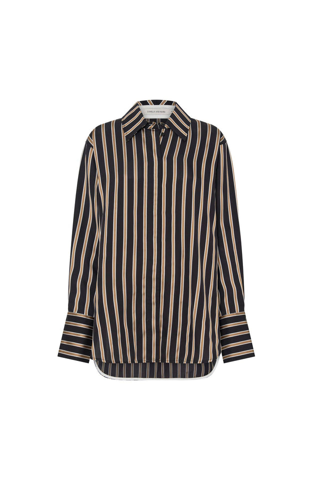 Camilla Long Sleeve Stripe Tee in Winter Green /White Camilla Long Sleeve Stripe Tee in Winter Green /White