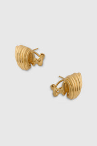 Ghost back view CAMILLA AND MARC Odin Earrings 18k gold-plated geometric knot earrings.