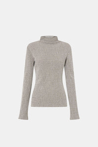 Ghost view CAMILLA AND MARC Orsa Top in Beige with a textured jersey finish and long‑sleeve silhouette.