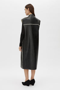 Oswald Reverse Shearling Long Vest