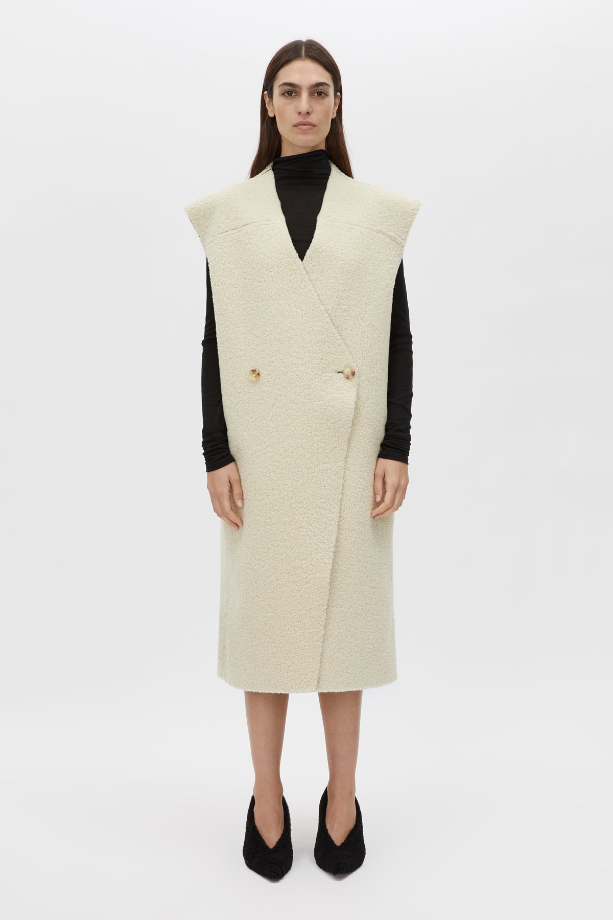 Oswald Reverse Shearling Long Vest
