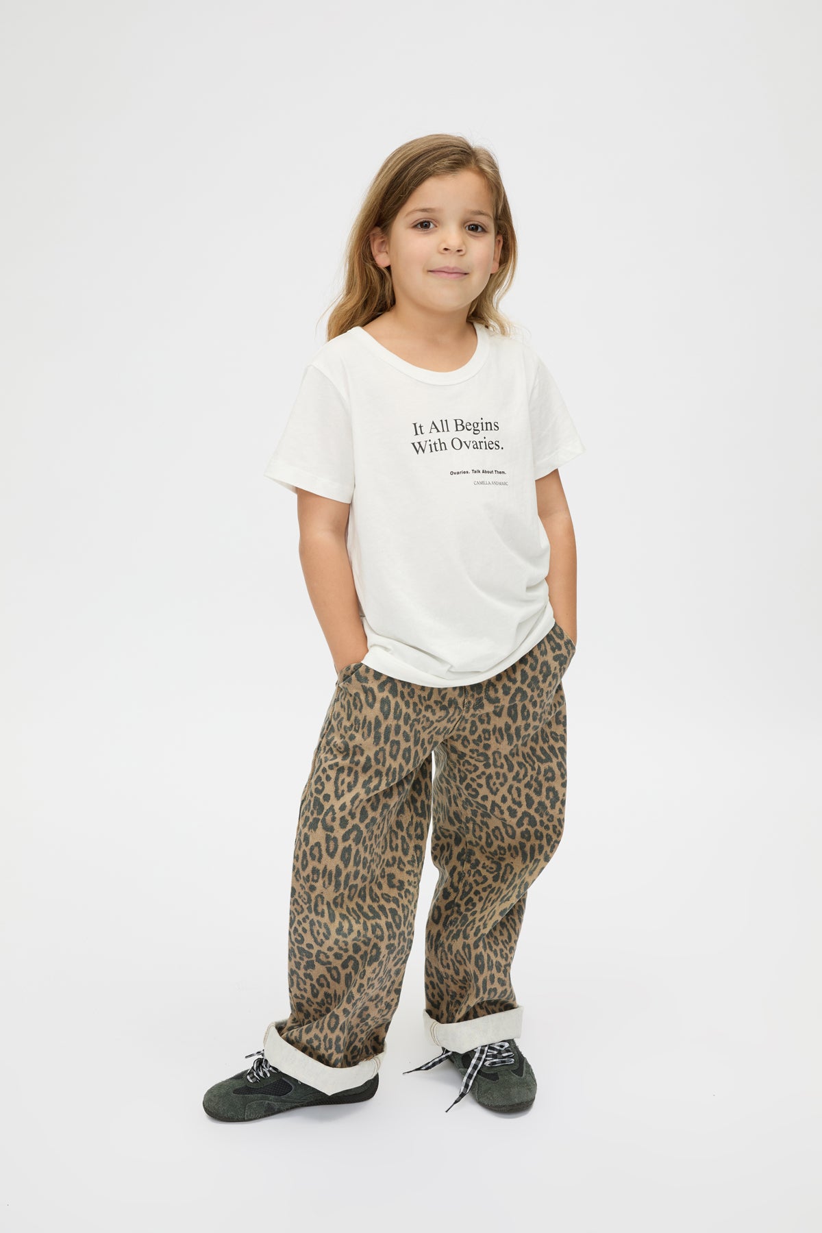 It All Begins With Ovaries Kids Tee