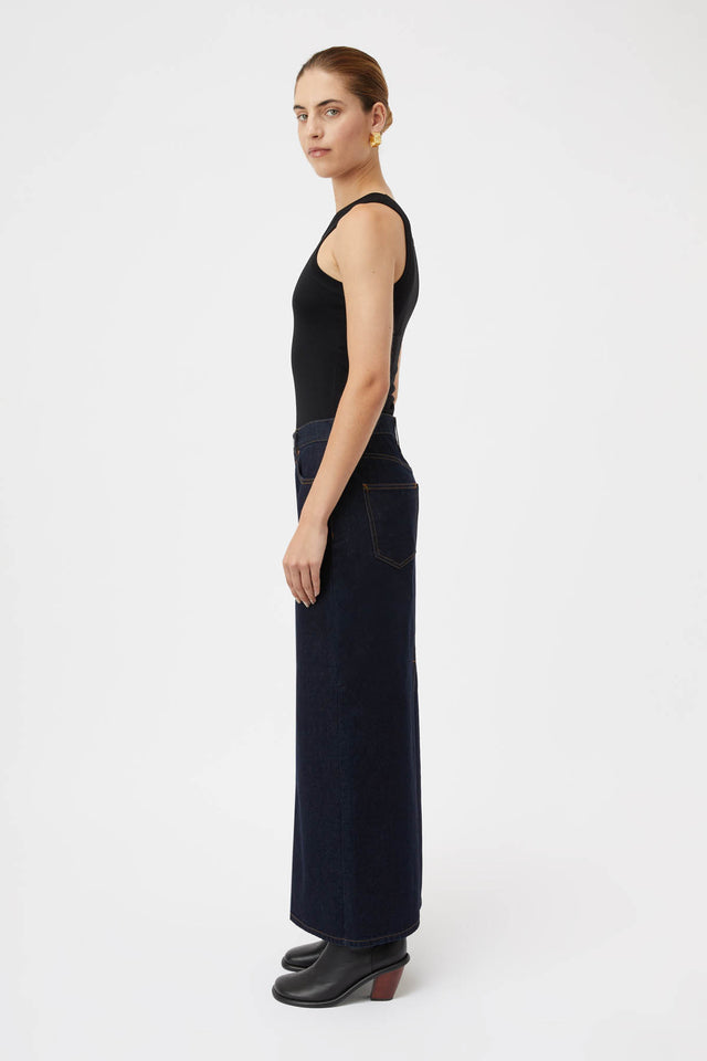 【関税込み】CAMILLA AND MARC ブラック Thera ベスト Elara Rib Logo Tank in Classic Blue CAMILLA AND MARCÆ C&M