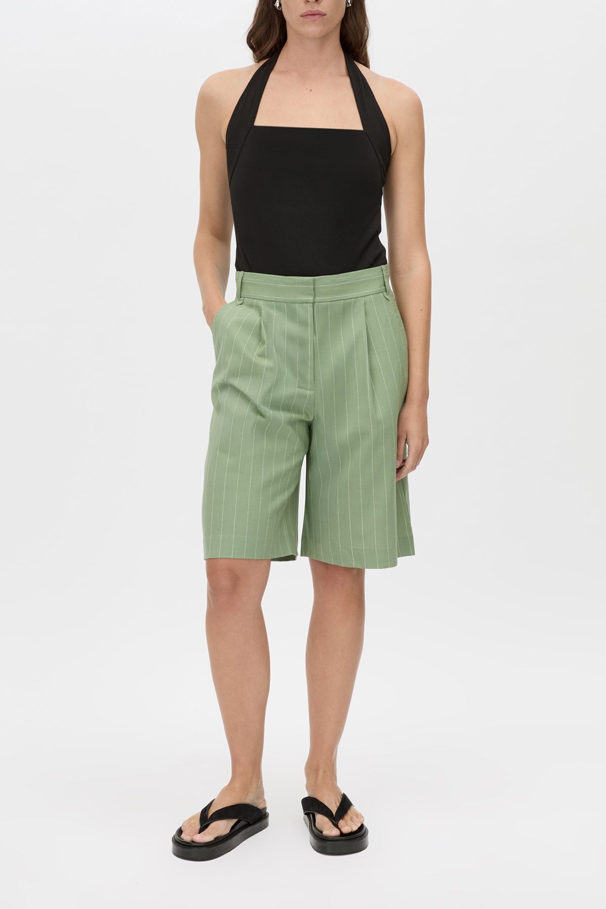 Phoebe Halter Neck Bodysuit - CAMILLA AND MARC Phoebe jersey halter neck black bodysuit