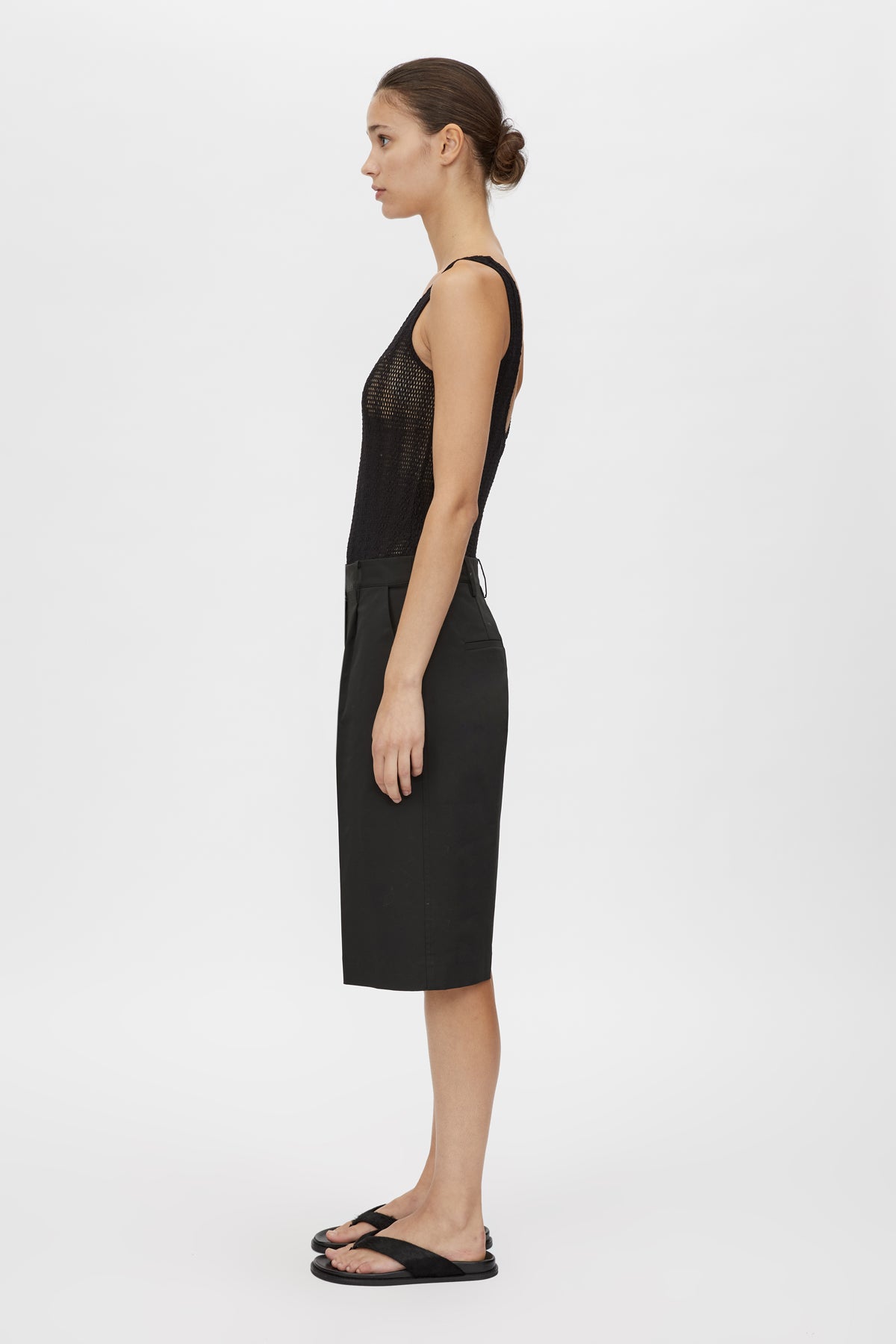 Pieta Bodysuit - CAMILLA AND MARC Pieta black scoop bodysuit in semi-sheer lace