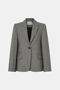 Ghost view CAMILLA AND MARC Ren Single Breasted Blazer in Charcoal Herringbone featuring 100% Australian Wool.