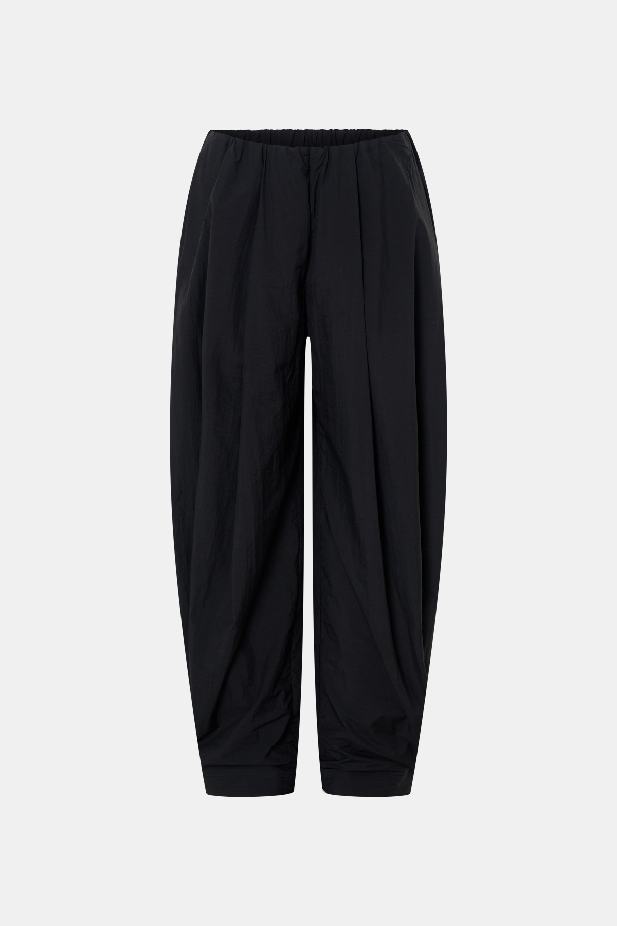 Ghost view CAMILLA AND MARC Rhia Balloon Leg Pant in black with an encased gathered elastic waistband.