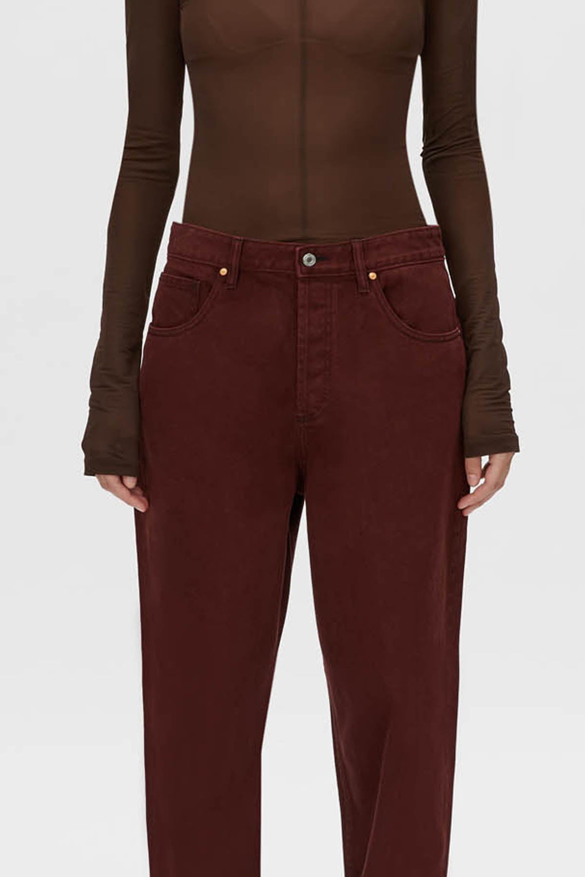 Rhodes 2.0 Denim Jean in Burgundy - CAMILLA AND MARC® C&M