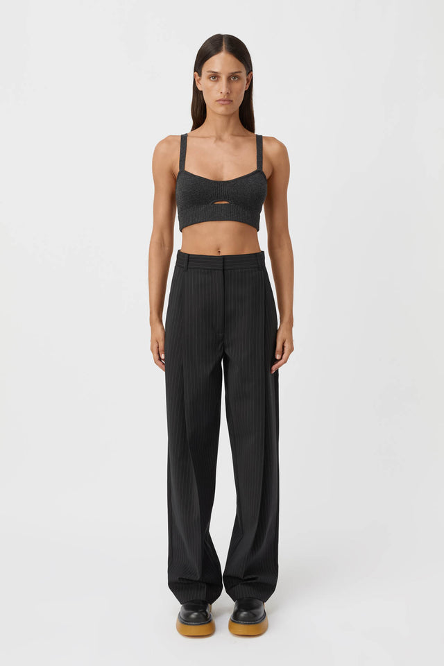 Romeo Knit Wool Bralette in Charcoal - CAMILLA AND MARC® C&M
