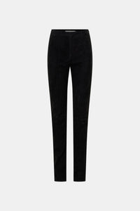 Ghost view CAMILLA AND MARC high-waisted Romina Pant in black stretch suede fabrication.