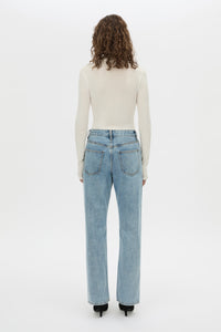 Back view CAMILLA AND MARC Rune Denim Jean in Light Blue.