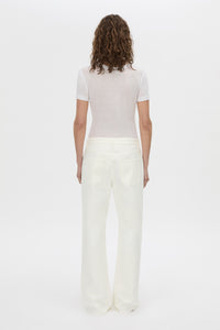 Back view CAMILLA AND MARC Rune Denim Jean in Salt White.