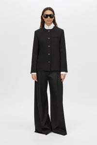 San Fitted Collarless Jacket